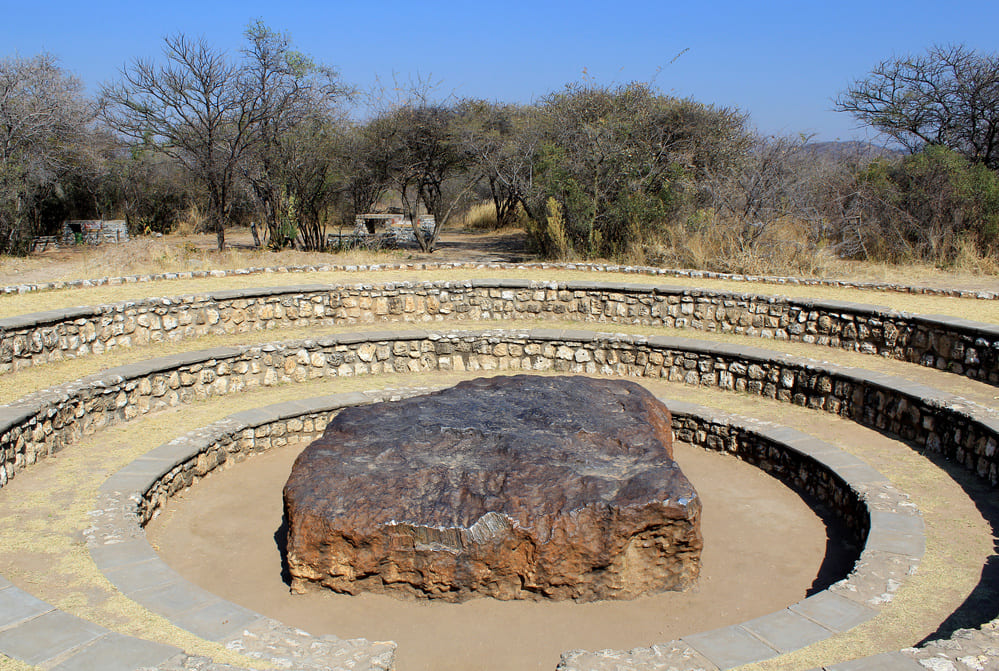 Hoba meteorite - the largest meteorite ever found and the most massive naturally-occurring piece of iron known in the world, Namibia