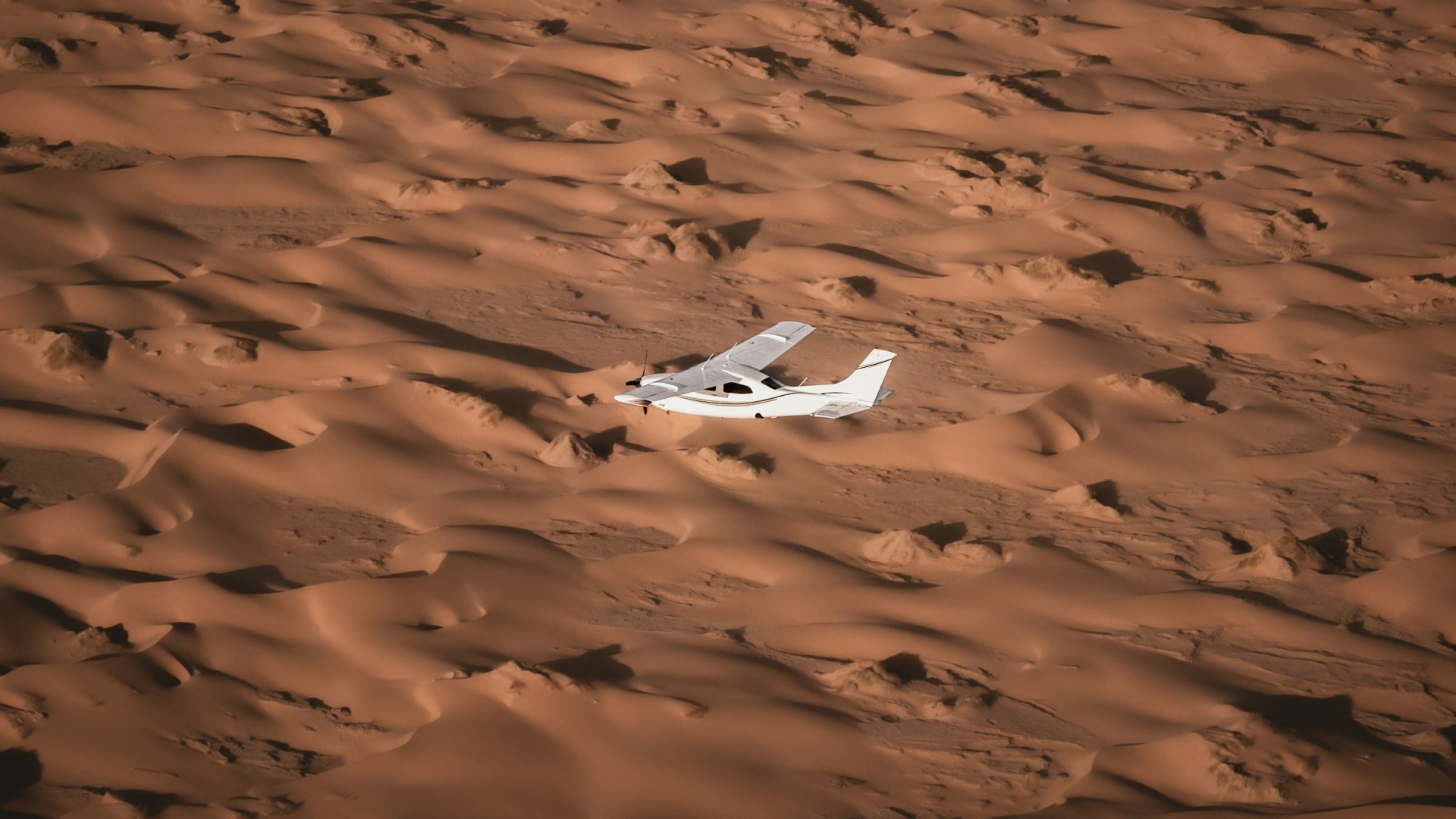 Avion dans le désert du Namib