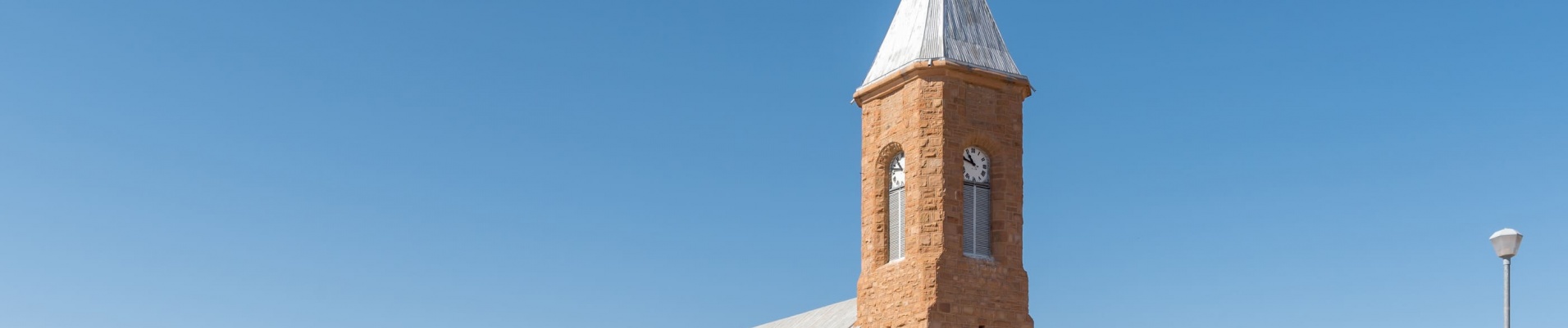 MARIENTAL, NAMIBIA - JUNE 14, 2017: The Dutch Reformed Church in Mariental, the capital town of the Hardap Region in Namibia