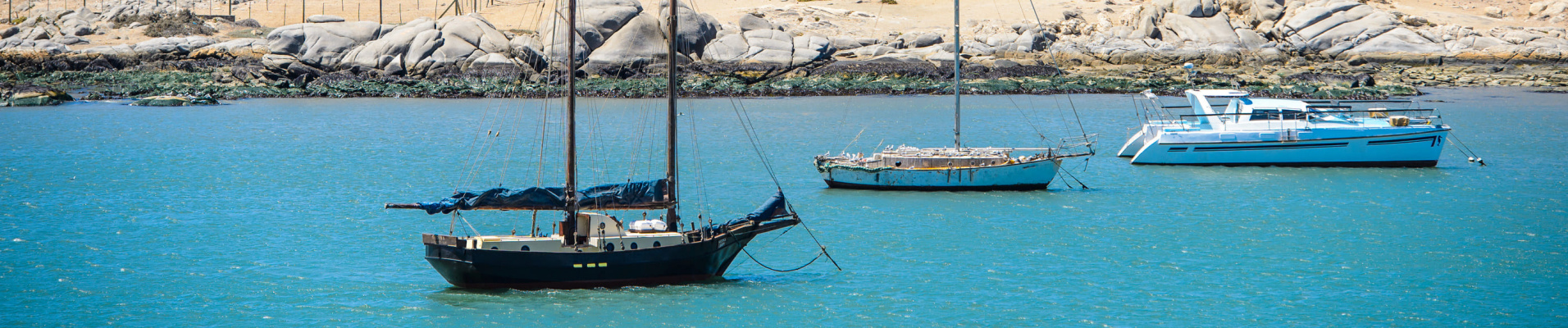 Port of the Shark Island, a small peninsula adjacent to the coastal city of Luderitz in Namibia.