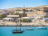 Port of the Shark Island, a small peninsula adjacent to the coastal city of Luderitz in Namibia.